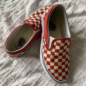 Vans Classic Slip-On – Hot Sauce/Checkerboard